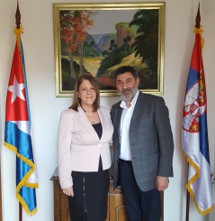 22 February 2016 The Head of the PFG with Cuba and the Cuban Ambassador to Serbia